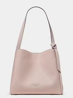 Kate Spade Knott Large Carryall Shoulder Bag Pebbled Leather - Powdered Sugar